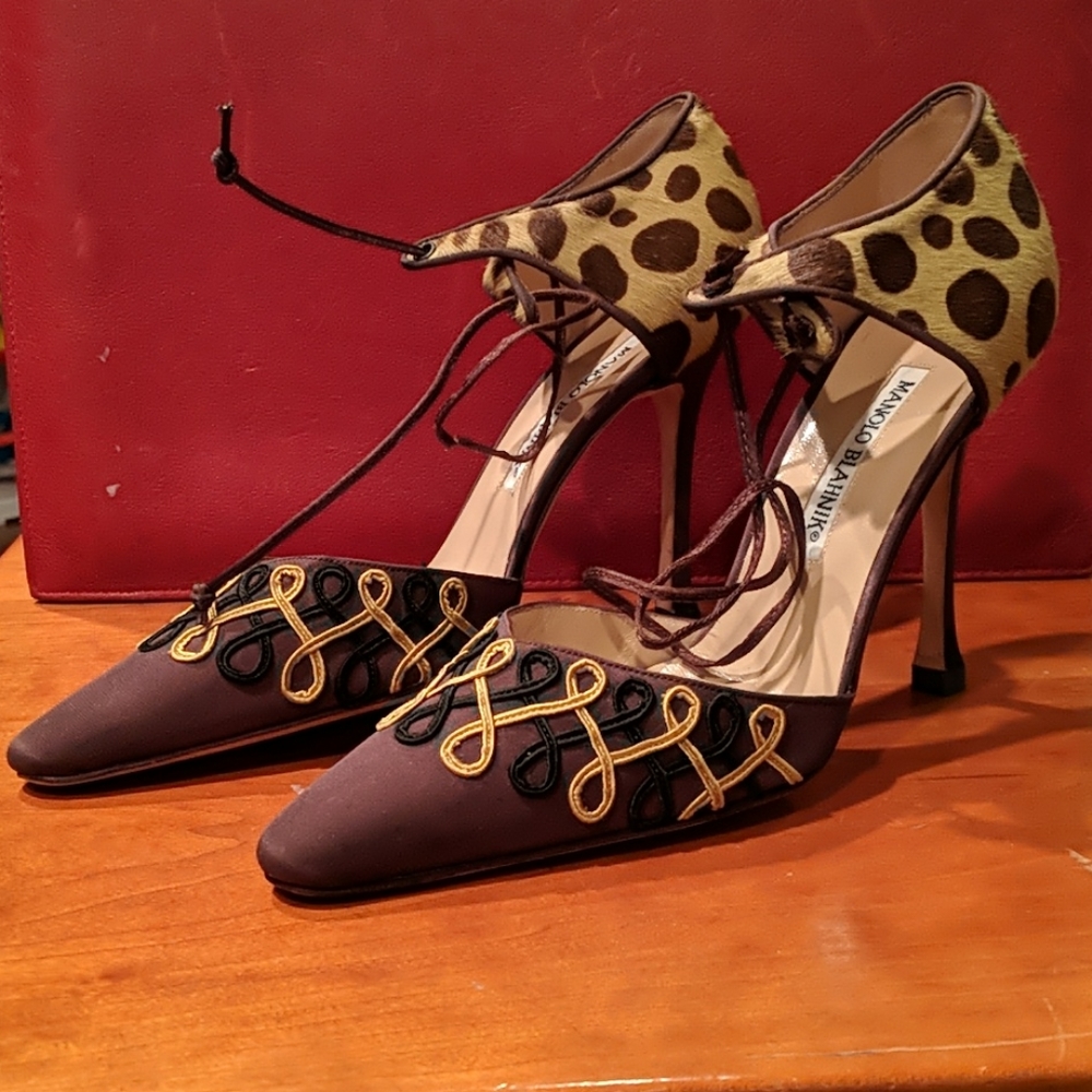 Manolo Blahnik pony hair heels!